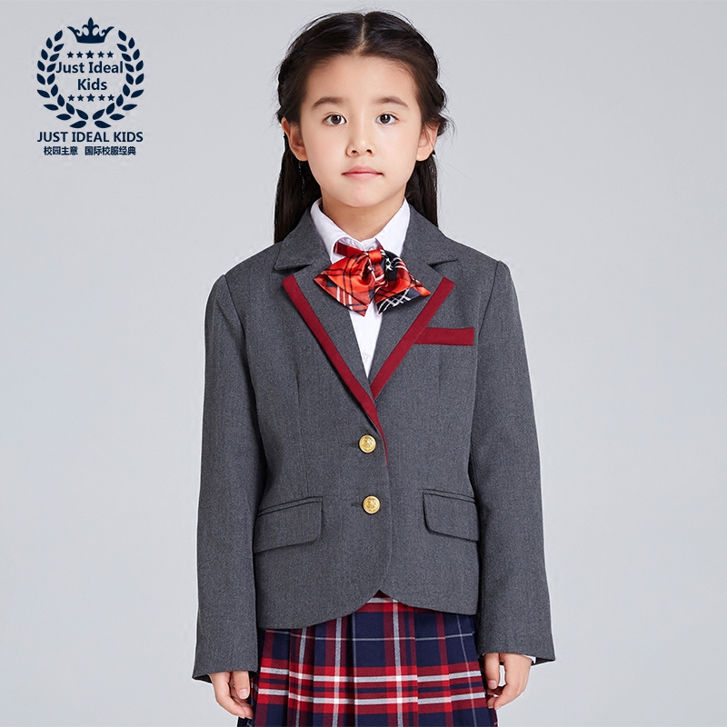校园主意英伦小西服上衣女生学院风校服学生制服外套两粒扣西装