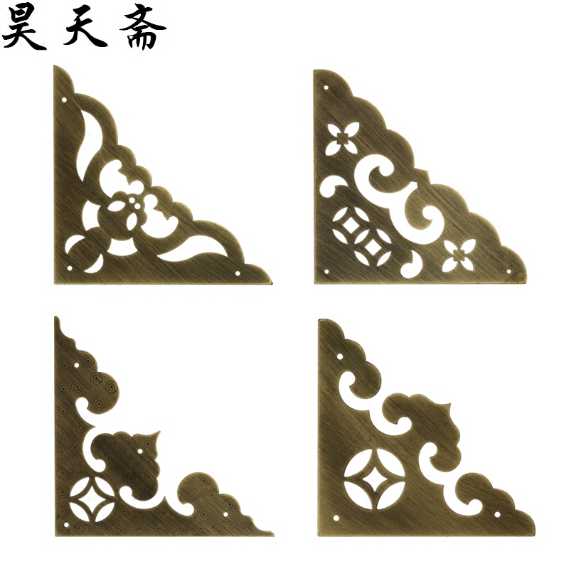Haotian fast quality goods Chinese style Ming classical Pure copper parts drawer decorate Gusset Angle protector old-fashioned Retroin the Home accessories , Stickers , Wardrobe Post  category - from Buy2taobao.com to provide professional Taobao agent buy service