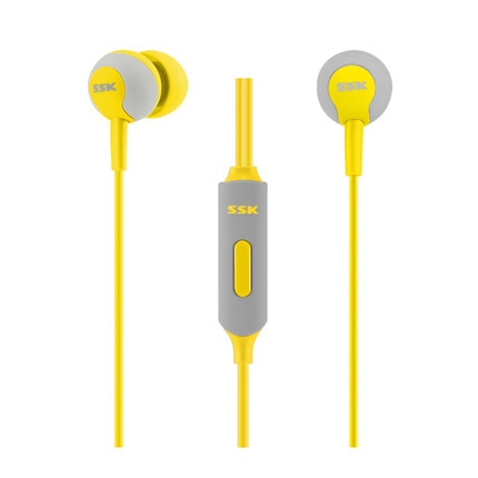 SSK/飚王 EP-AM15S手机平板电脑重低音入耳式 通用线控带麦耳塞