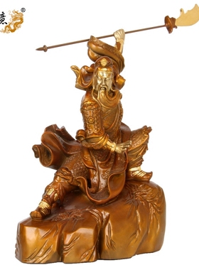 纯铜摆件财神关二哥礼品家居装饰
