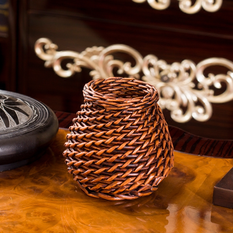 Rattan vase Retro pen container storage box Office personality originality pen container Simplicity Bamboo key Storage basketin the Storage consolidation , Home Storage appliances , Storage tank , Pen case  category - from Buy2taobao.com to provide professional Taobao agent buy service