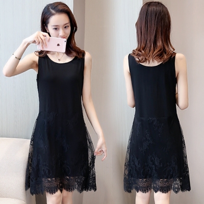 夏秋蕾丝吊带背心打底莫代尔