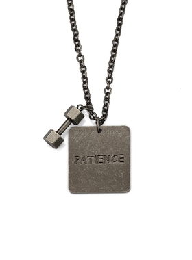 信仰风健身锁扣方牌情侣项链吊坠