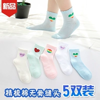 Cô gái vớ mỏng phần cotton mùa hè vớ mùa xuân và mùa hè cô gái mỏng bé lưới lớn trinh nữ mùa xuân và mùa thu trẻ em vớ - Vớ shop đồ trẻ em