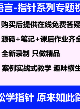 跟我学 C语言-指针系列专题视频