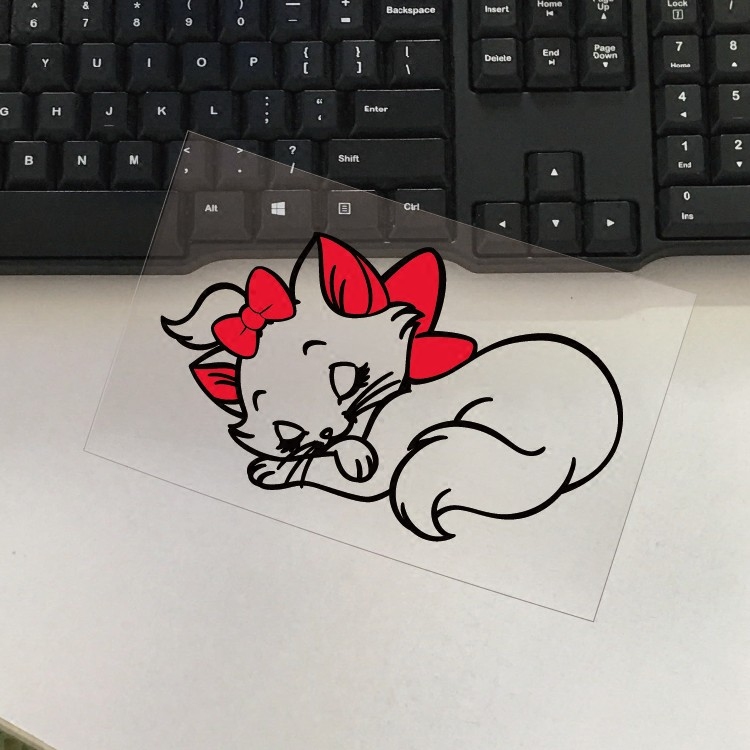 汽车贴纸 猫  妩媚猫车贴 个性车贴  反光车贴 拉花 贴花