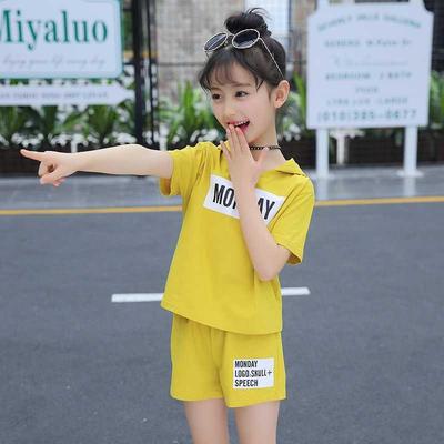 .孩912短衣服6儿童7女夏款短裤一套裤裙裙子10夏天岁8小孩短袖套