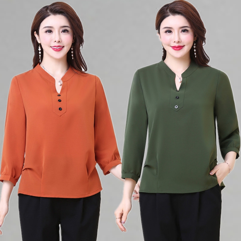 Mom outfit shirt Summer wear new pattern Middle and old age shirt middle age Women's wear fashion Nine points sleeve Easyin the Women's clothing/Boutique , Middle-aged women  category - from Buy2taobao.com to provide professional Taobao agent buy service
