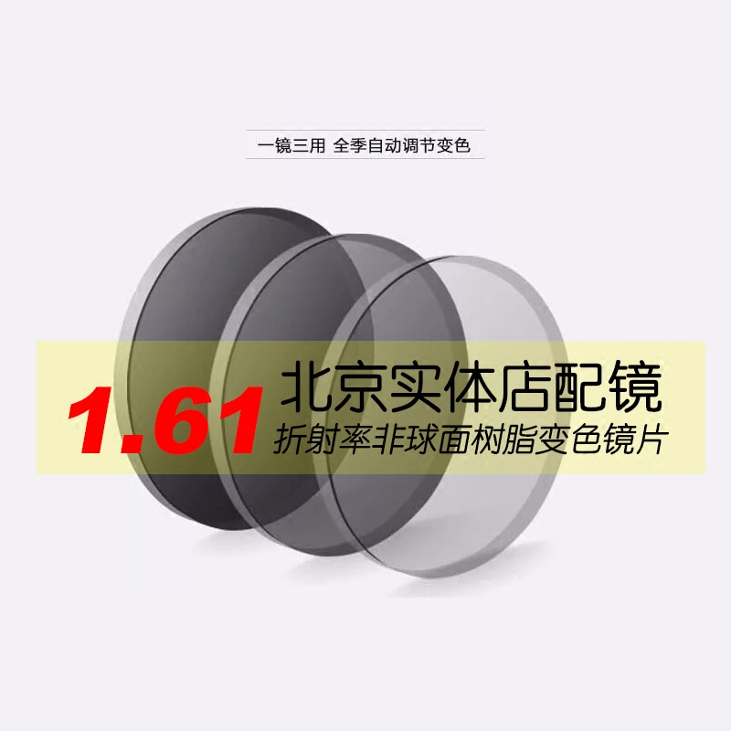 1.61感光变色镜片可配无度数