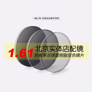 1.61感光变色镜片可配无度数
