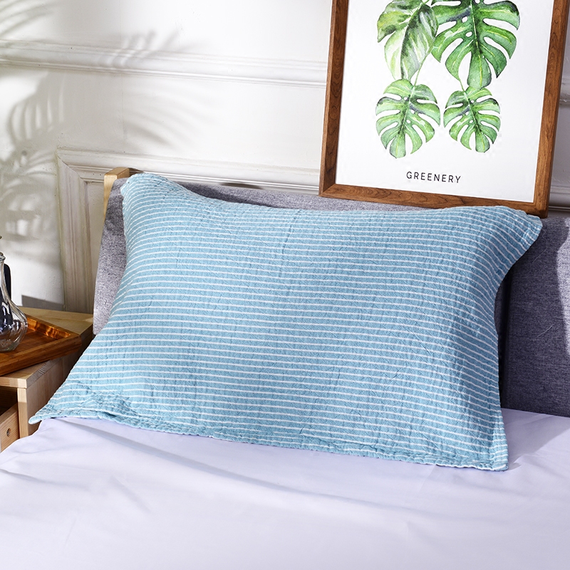 枕巾纯棉100%全棉学生枕巾枕巾纯棉一对成人棉纱枕巾高档