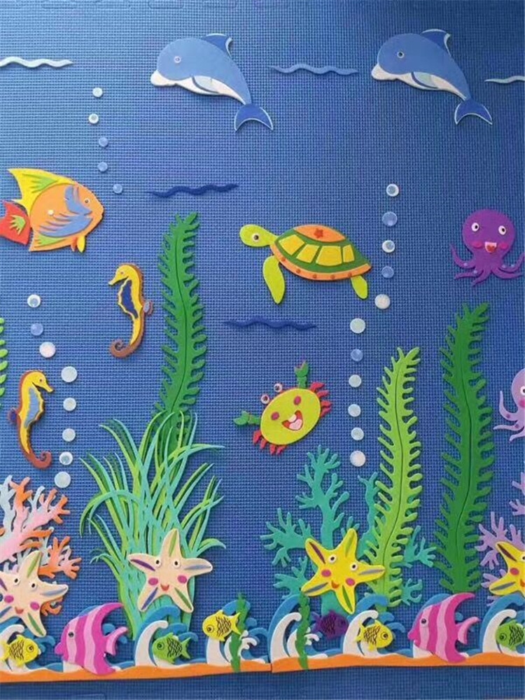 幼兒園海底世界裝飾EVA泡沫牆貼魚海草海洋動物教室環境布置材料在類目 家居飾品, 貼飾, 牆貼中 - 來自Buy2taobao.com提供專業的淘寶代購服務