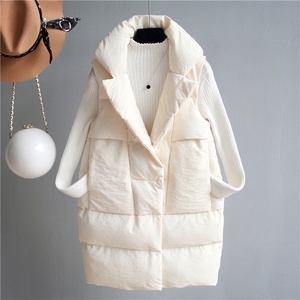 2018秋冬大码修身羽绒棉马甲胖MM无袖坎肩背心女加厚中长款马夹潮