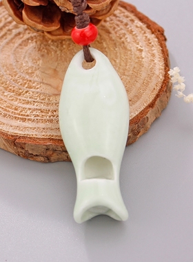 圣诞节陶瓷可吹响哨子项链饰品