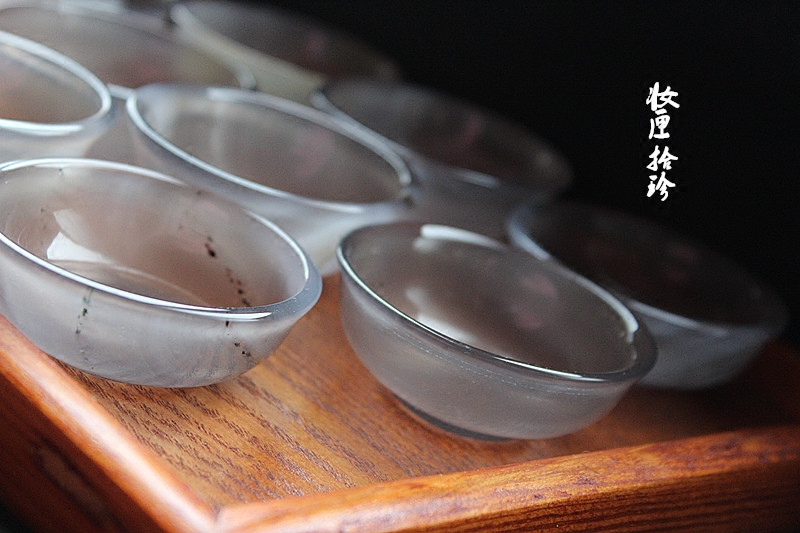 原色无烧天然乌拉圭玛瑙玉髓品茗茶杯 个人茶具功夫单杯