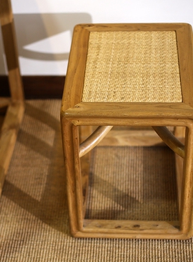 实木小凳子家用席面板凳木头方凳茶几矮凳客厅沙发换鞋囧子凳