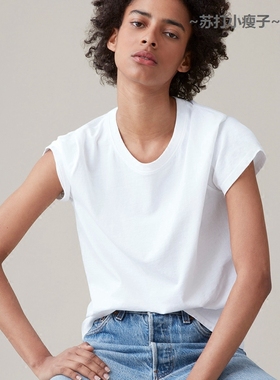 【现货清仓 2件包邮】 Everlane Cotton Box-Cut Tee 圆领箱型T恤