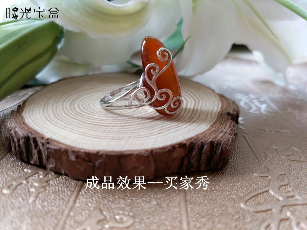 s925银镀白金黄金 丝蔓随形活口女款 戒指空托 宽小于20 长大于13