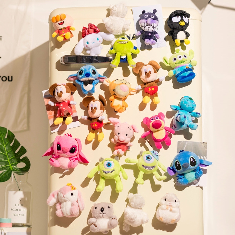 CUTE JAPANESE CARTOON ANIME REFRIGERATOR STICKERS CREATIVE PERSONALITY MAGNETS IRON STONE PLUSH TOYS MAGNETIC STICKERS PENDANT