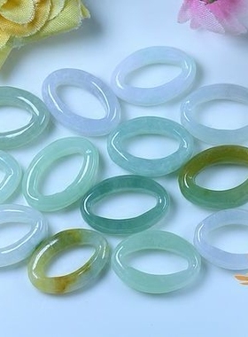 diy翡翠冰种连接扣玉环