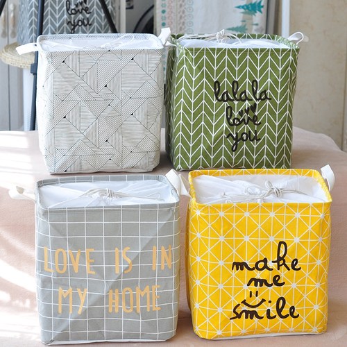 抽绳束口防尘居家布艺收纳箱