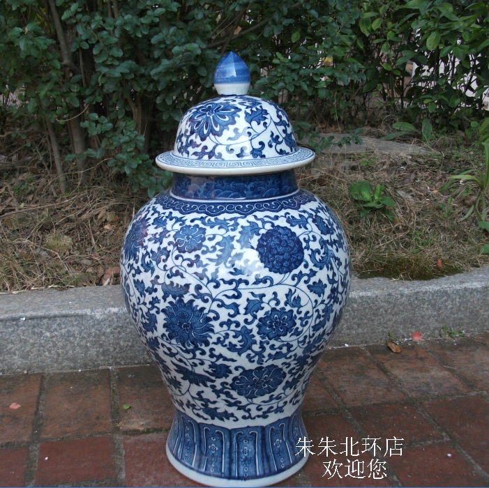 景德镇 陶瓷 工艺品摆设青花瓷器 茶叶罐 装饰器皿盖罐花瓶将军罐在类目 家居饰品, 装饰器皿, 储物罐中 - 来自Buy2taobao.com提供专业的淘宝代购服务