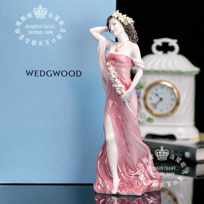 英国 Coalport 限量骨瓷仕女桌面欧式摆件 花之女神 Ruby