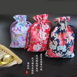 原創(chuàng) 姹紫嫣紅系列 布袋子 束口 燙金工藝首飾收納布袋 抽繩 新款