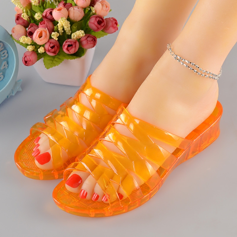水晶塑料拖鞋果冻镂空浴室洗澡拖鞋厚底防滑防臭易洗居家老式拖鞋在类目 女鞋, 拖鞋中 - 来自Buy2taobao.com提供专业的淘宝代购服务
