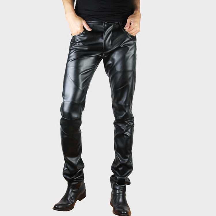 Pantalon cuir homme serré AH.DING - Ref 1483309 Image 1