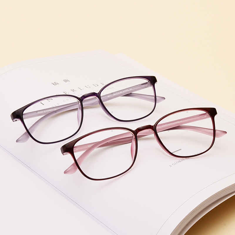 新款韩版超轻tr90防滑舒适眼镜框男女时尚配近视散光变色防蓝光