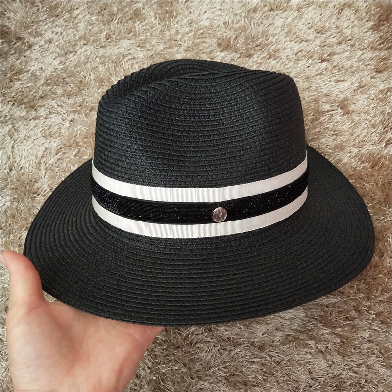 日本新款黑色欧美礼帽英伦百搭爵士帽亮丝帽休闲遮阳草帽男女通用
