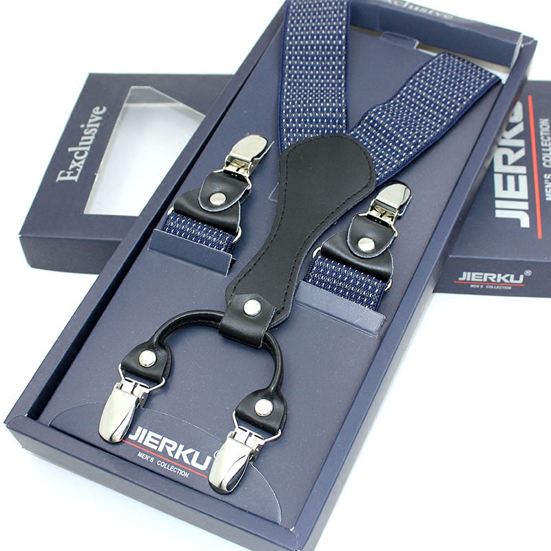 男士背带强力四夹裤子吊带加长背带夹胖人西裤中老年松紧吊裤带男