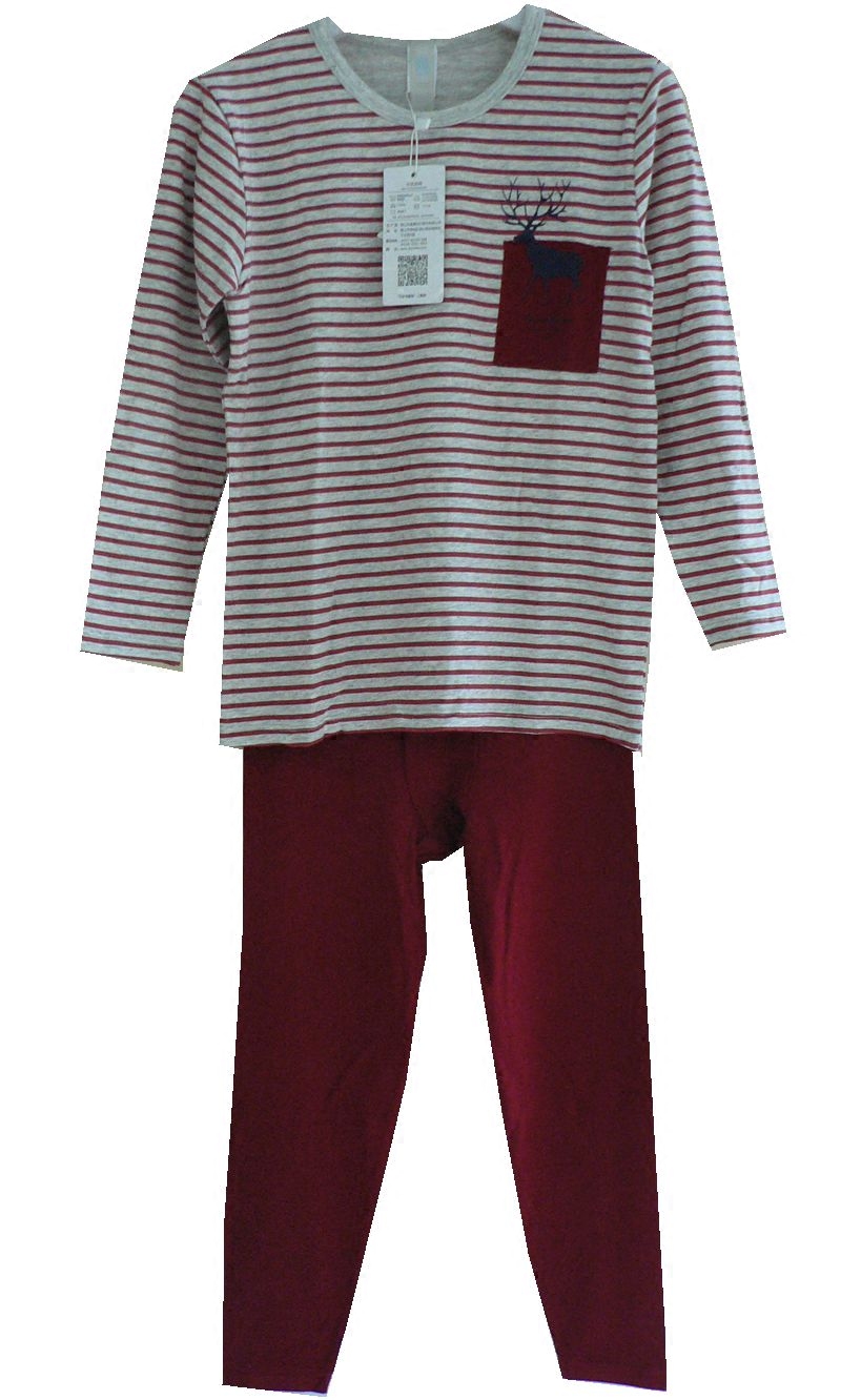 正品久岁伴 男童薄款套装全棉秋衣裤莫代尔中大童套32280