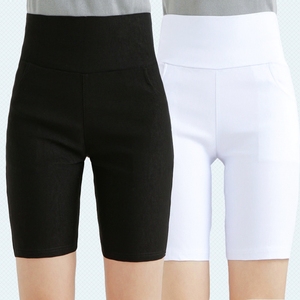 四分裤女夏2021新款五分裤高腰短裤夏季外穿弹力薄款胖妹妹打底裤
