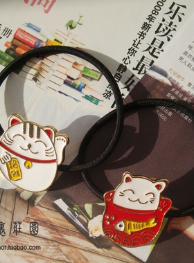 日系卡哇伊风学生饰品皮筋丸子