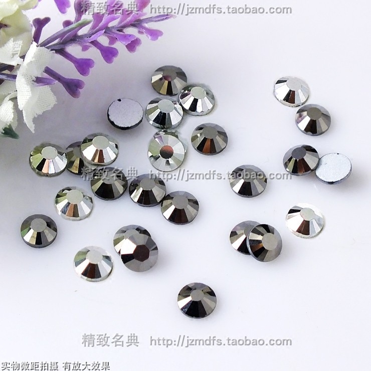银灰水晶玻璃平底钻内衣服上装饰品裤凉拖鞋子补贴钻DIY配件材料