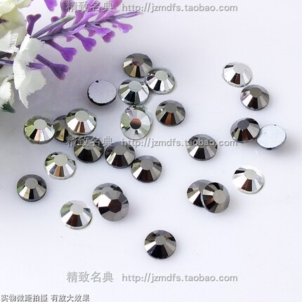 银灰水晶玻璃平底钻内衣服上装饰品裤凉拖鞋子补贴钻DIY配件材料