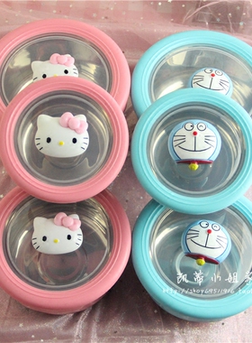 可爱卡通hellokitty机器猫304不锈钢保鲜盒水果盒密封收纳盒