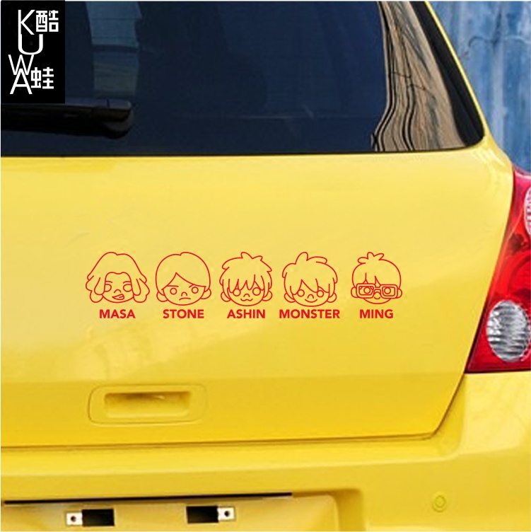 摩托反光五月天阿信q版潮牌汽车