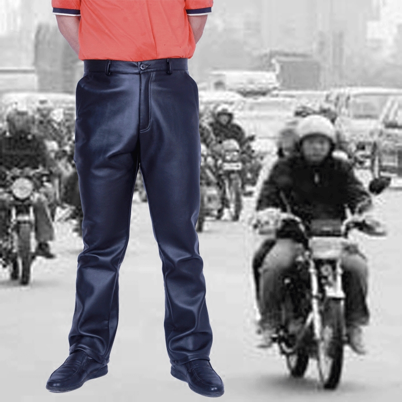 Pantalon cuir homme droit pour hiver - Ref 1485332 Image 1