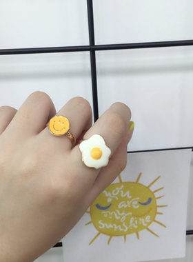 原宿卡通百搭日韩风饰品关节戒指