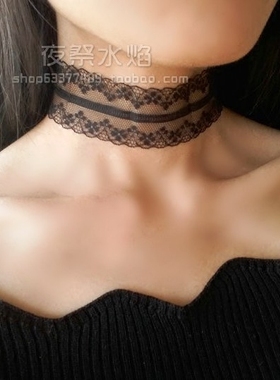 choker柔软超薄透气蕾丝日常项圈