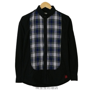 全新正品CLOT x BOSWELL BUTTON UP SHIRT联名拼布条纹长袖衬衫