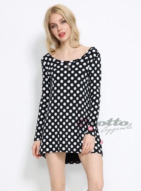 关仓清货 LOTTO 乐途 女子 个性波点长袖T恤 ETLG002-1