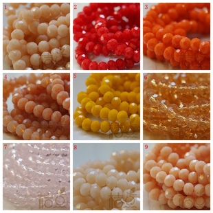 4.8mm 串珠 DIY材料配件 桔点手工 G36A 国产水晶车轮珠刻面珠