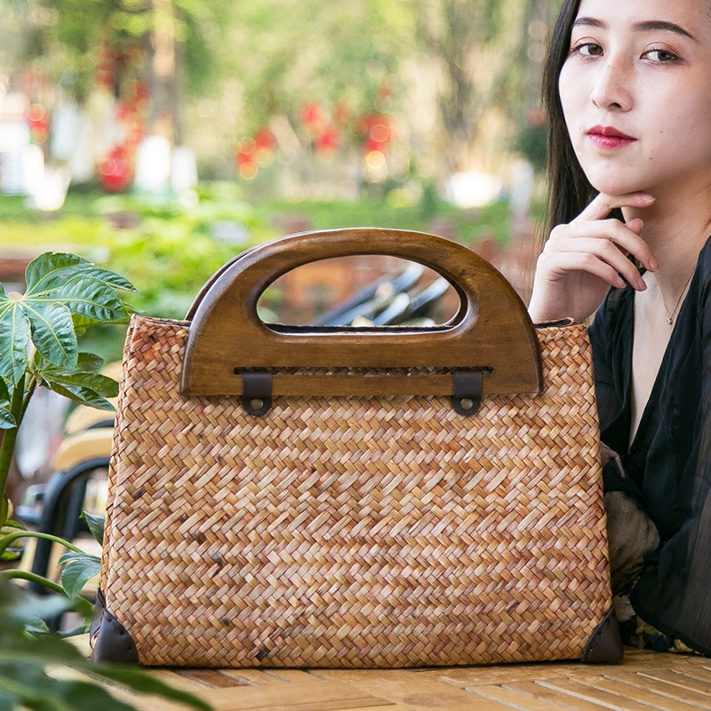 2019 new ins Straw bag Rattan Retro lady Small sachet Seaside Travel? Beach Bag clutch bag Handbagin the Leather/Lady bags/Men's bag, Ms. bags  category - from Buy2taobao.com to provide professional Taobao agent buy service