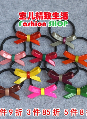 韩国进口AZNAVOUR GRAIN de BEAUTE AZ 丝带蝴蝶结发圈头绳皮筋