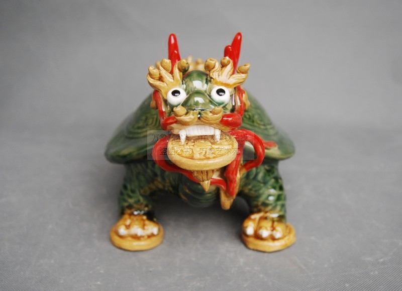 石湾龙头龟陶瓷动物摆件龙龟家居装饰生肖盆景怀旧复古送礼纯手工,家居饰品,装饰摆件,淘宝优惠券,粉丝福利购,淘宝优惠卷