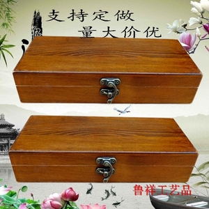 木盒定做画笔盒木制铅笔盒定制长方形木盒松木实木盒包装喷漆雕刻